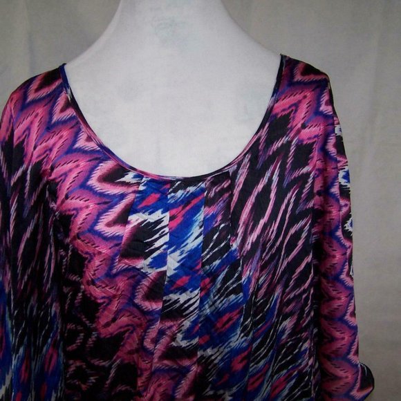 Tattoo Me Shirt Top Plus 2X Batwing Flutter Sleeve - Picture 2 of 11